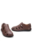 Pisagor Ps-33760 Erkek Ortopedik Deri Günlük Sandalet Ayakkabı - 4