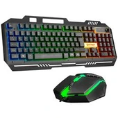 Hytech HKM-X86 QUIN Siyah Usb Gökkuşağı Zemin Aydınlatmalı Gaming Oyuncu Klavye + Mouse Set - 4