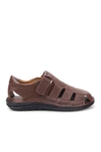 Pisagor Ps-33760 Erkek Ortopedik Deri Günlük Sandalet Ayakkabı - 1