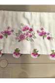 Peacock Küpeli İşlemeli El Havlusu Çeyizlik Nakışlı 50x90 - 2