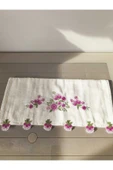 Peacock 3'lü Küpeli İşlemeli El Havlusu Çeyizlik Nakışlı 50x90 - 3