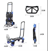 Ayarlanabilir Katlanabilir Yük Koli Taşıma Arabası Dört Tekerlekli 150 Kg - 5