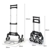 Katlanabilir Yük Taşıma  Arabası Altı Tekerlekli 70 Kg - 4