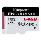 Kingston SDCE-64GB 64GB microSDXC Endurance 95R-30W C10 A1 UHS-I Card Only Hafıza Kartı - 1