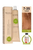 RENNA Bitkisel Saç Boyası 7-35 Tarçın 60 ml - Oksidan Hediyeli (%100 AMONYAKSIZ) - 1