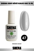 SHENA Kalıcı Oje Kedi Gözü 15 ml - 47 Metalik Gümüş - Cat Eye Uv/led Gel Polish ❤ From Dubai - 1