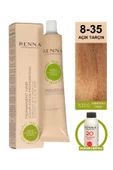 RENNA Bitkisel Saç Boyası 8-35 Açık Tarçın 60 Ml - Oksidan Hediyeli (%100 Amonyaksız) - 1