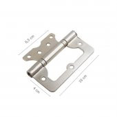 Kelebek Yönsüz 10 cm Saten Çelik İçten Çıkmalı Kapı Menteşesi - 2