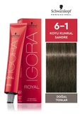 IGORA Royal Doğal Tonlar 6-1 Koyu Kumral Sandre Saç Boyası 60ml - 1