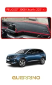NEYA  PEUGEOT 3008 ekranlı (2021+)TORPİDO KORUMA HALISI KIRMIZI KENAR thumbnail 1