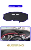 NEYA  RENAULT Clio 3 TORPİDO KORUMA HALISI MAVİ KENAR - 1
