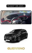 NEYA  PEUGEOT 308 (2020+)TORPİDO KORUMA HALISI SİYAH KENAR - 1