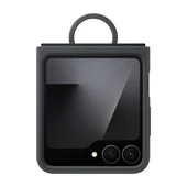 Samsung Galaxy Z Flip FE Yüzüklü Silikon Kılıf - Siyah thumbnail 1