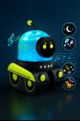 Tank Robot 12 Film Projeksiyon Lamba Bluetooth Hoparlör Gece Lambası thumbnail 2
