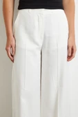 Geniş Paça Palazzo Pantolon Ekru thumbnail 4