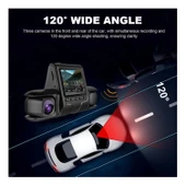 360° Kapsama Sunan GLRTECH Araç Kamerası – 3 Lensli, Full HD, Park Monitörü, Gece Görüş, Hareket Sensörü - 5