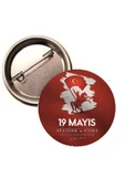 yıldızkurdelaankara 19 MAYIS BUTON ROZET 20 ADET 58MM - 1