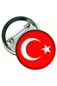 yıldızkurdelaankara Türk Bayragı Buton Rozet 20 Adet 58 Mm - 1