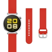 Huawei Watch GT5 41mm İle Uyumlu Yumuşak PureLux Soft Tokalı Silikon Kordon  Kırmızı - 4