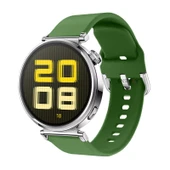 Huawei Watch GT5 41mm İle Uyumlu Yumuşak PureLux Soft Tokalı Silikon Kordon  Haki thumbnail 1