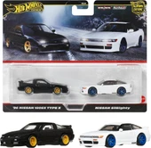 1:64 Hot Wheels Premium Car Culture 2'li Paket 96 Nissan 180sx Type X  & Nissan Sileighty HBL96 - JBK96 - 1