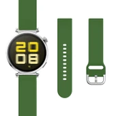 Huawei Watch GT5 41mm İle Uyumlu Yumuşak PureLux Soft Tokalı Silikon Kordon  Haki thumbnail 4