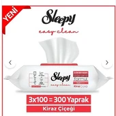Sleepy Easy Clean Kiraz Çiçeği Yüzey Temizlik Havlusu&mendili 6x100 (600 YAPRAK) - 1