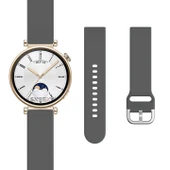 Sneezy Huawei Watch GT4 41mm İle Uyumlu 18mm PureLux Soft Tokalı Silikon Kordon  Koyu Gri thumbnail 5