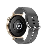 Sneezy Huawei Watch GT4 41mm İle Uyumlu 18mm PureLux Soft Tokalı Silikon Kordon  Koyu Gri thumbnail 2