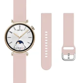 Sneezy Huawei Watch GT4 41mm İle Uyumlu 18mm PureLux Soft Tokalı Silikon Kordon  Pudra thumbnail 5