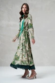 Misswhence Desenli İpek Elbise 35808 - 10