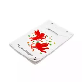 Mini poşet baskılı taşıma torbası Beyaz eczacı alış verış poşeti 20x30cm 100 adet - 1