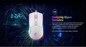 North Air White RGB Kablolu Profesyonel Oyuncu Mouse - 2