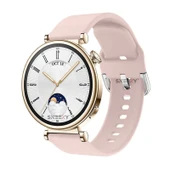 Sneezy Huawei Watch GT4 41mm İle Uyumlu 18mm PureLux Soft Tokalı Silikon Kordon  Pudra thumbnail 1