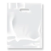 Mini poşet baskılı taşıma torbası Beyaz eczacı alış verış poşeti 20x30cm 100 adet - 4