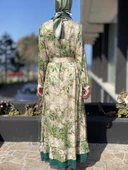 Misswhence Desenli İpek Elbise 35808 - 12