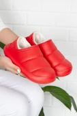 Deepout Paraşüt Kapalı İçi Yünlü Unisex Kışlık Ev Terliği Kırmızı - 1