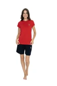 Us Polo  Kadın Kırmızı  Kısa Kollu Şortlu Pijama Takımı 20000 thumbnail 2