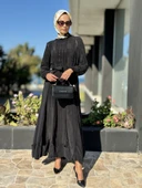 Misswhence Çizgili Cupra İpek Elbise 36820 - 4