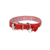 Taşlı Kedi ve Yavru Köpek Tasması 1,5x29 cm Kırmızı XLarge - 2