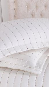 Dublin Çift Kişilik Kapitoneli Yatak Örtüsü Krem - 8