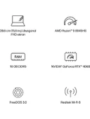 HP Victus 15-FB3007NT AMD Ryzen 9 8945HS 16GB 512GB SSD RTX4060 Freedos 15.6" Taşınabilir Bilgisayar B82WDEA - 3