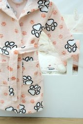 Pati Baskılı Mayer Bukle Çocuk Bornozu - 2