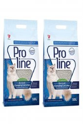 Proline Naturel Parfümsüz İnce Tane Topaklanan Kedi Kumu 10 lt x 2 Adet - 1