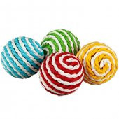 Ip Sarma Renkli Kedi Oyun Topu ( 1 Adet ) Kedi Oyuncağı - 1