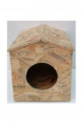 CatMozz Dış Mekan Yağmura Ve Soğuğa Dayanıklı Çatılı Osb Kedi Evi 40x35x30 cm - 2