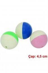Sesli Plastik Kedi Oyuncağı Top 4.5 Cm 1 Adet - 1