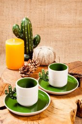 Homemade Cactus n Love 2 Kişilik Kahve Fincanı - 1