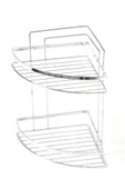 2 Katlı Oval Köşe Banyo Rafı Şampuanlık - 2