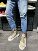 Yüksek Taban Günlük Süet Ayakkabı Vizon Süet thumbnail 3